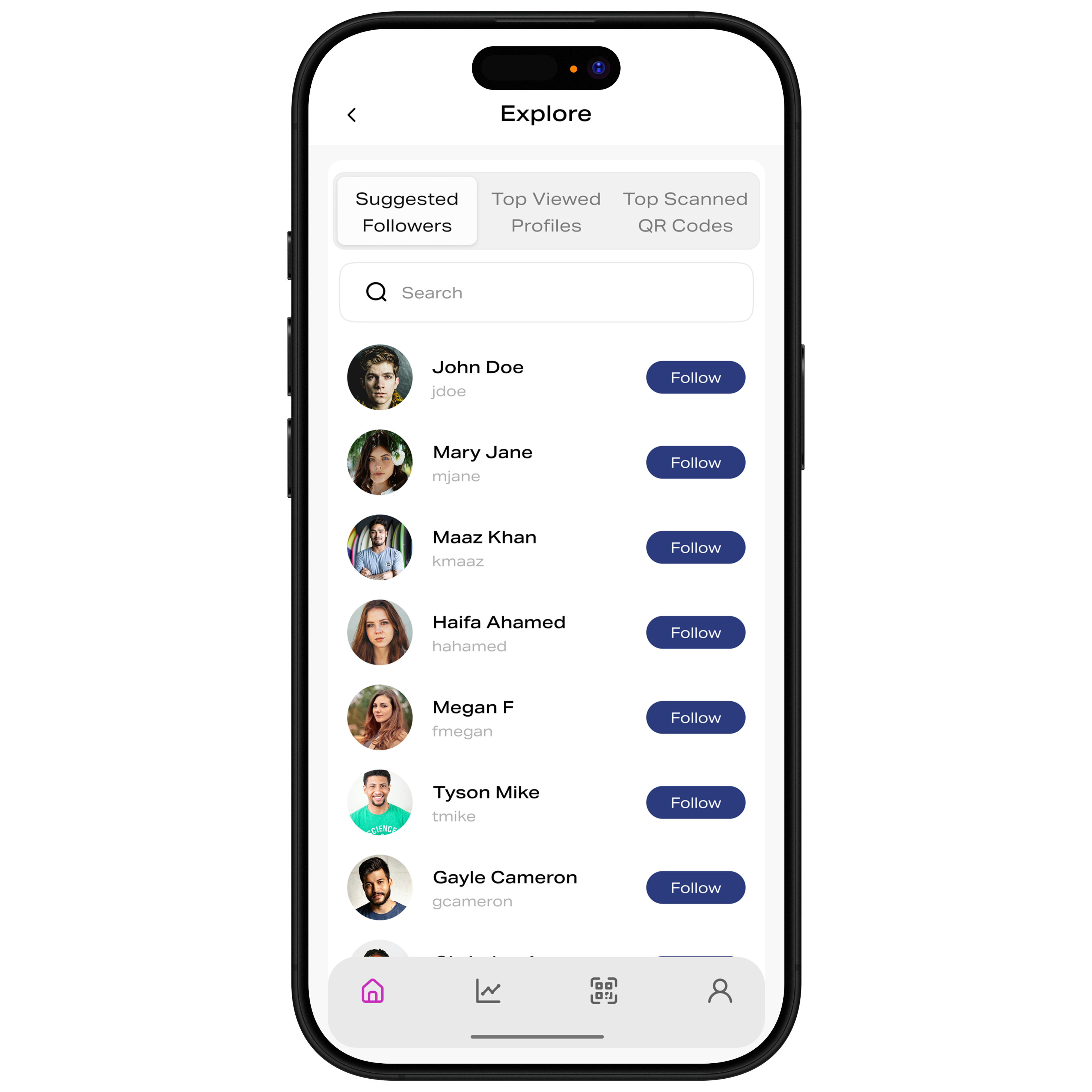 Mobile device showing email capture and connectivity features