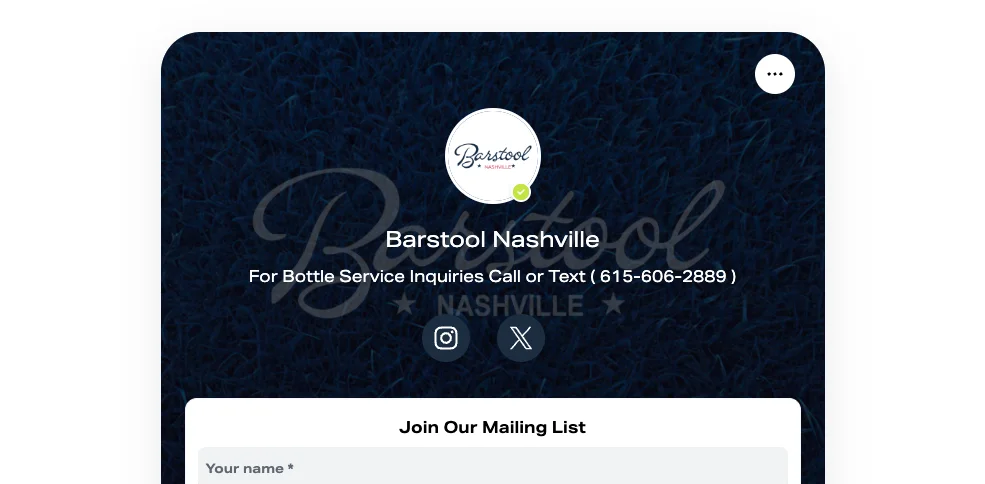 Barstool Nashville profile preview